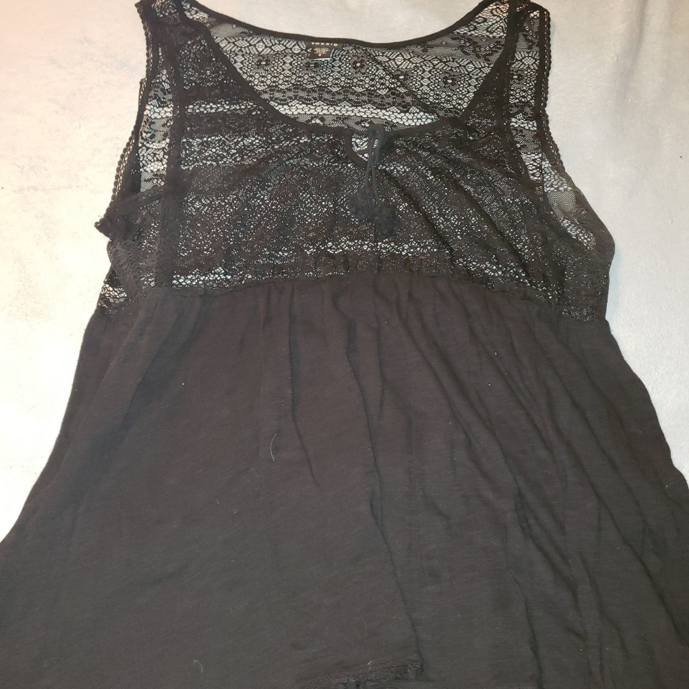 Torrid black lace boho tank size 3
